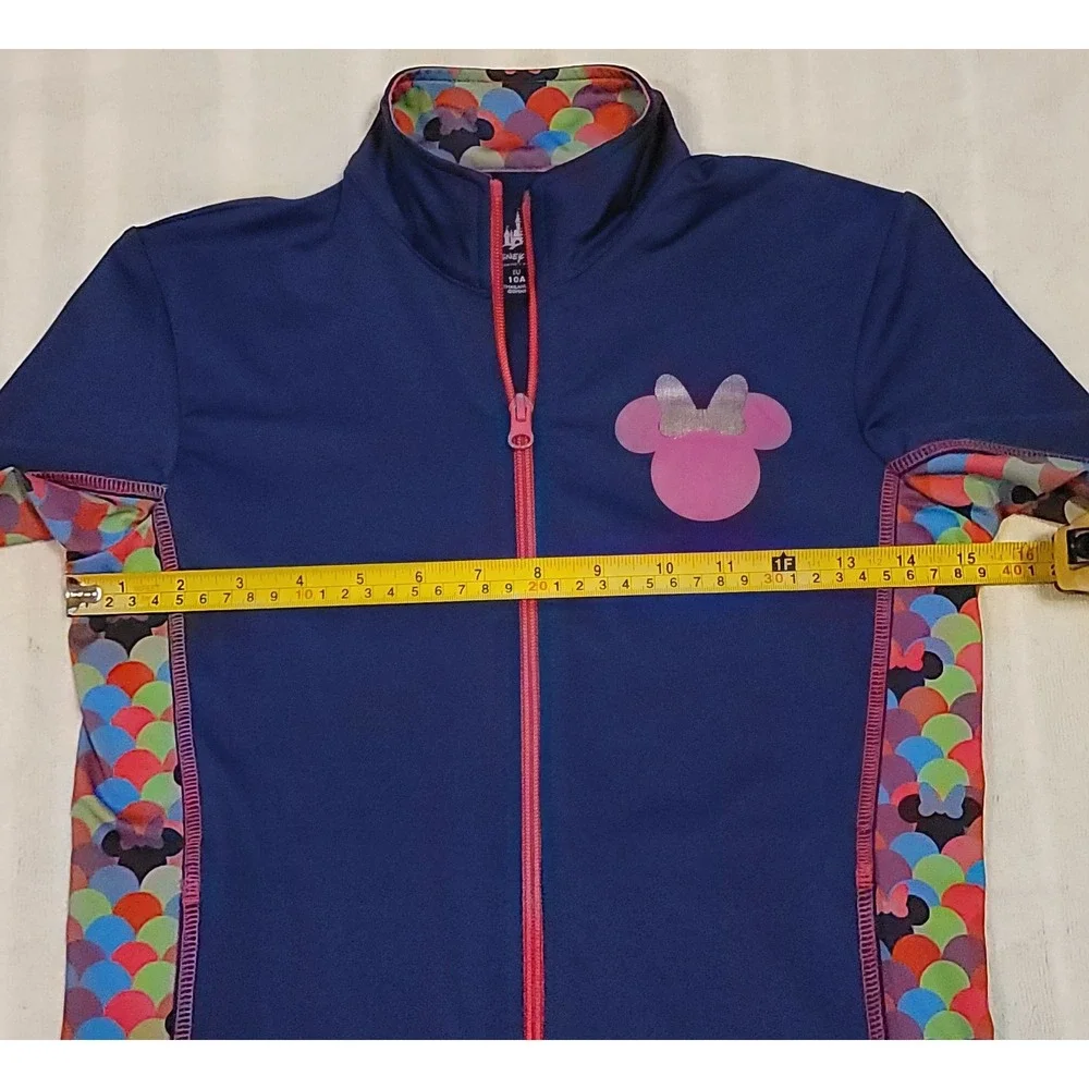 Walt Disney Parks Disneyland Girls Minnie Mouse Athletic Zip-up Jacket M 8/10